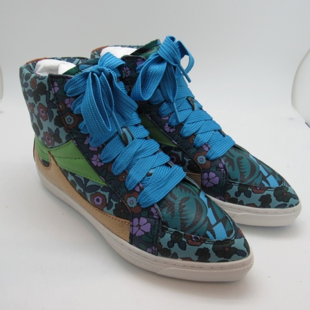 Coach floral pointy toe hightops